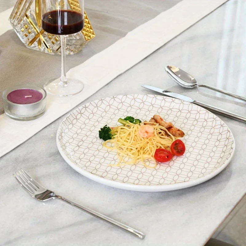 (2팩)4팩 석기 디너 플레이트 세트, 10.5"