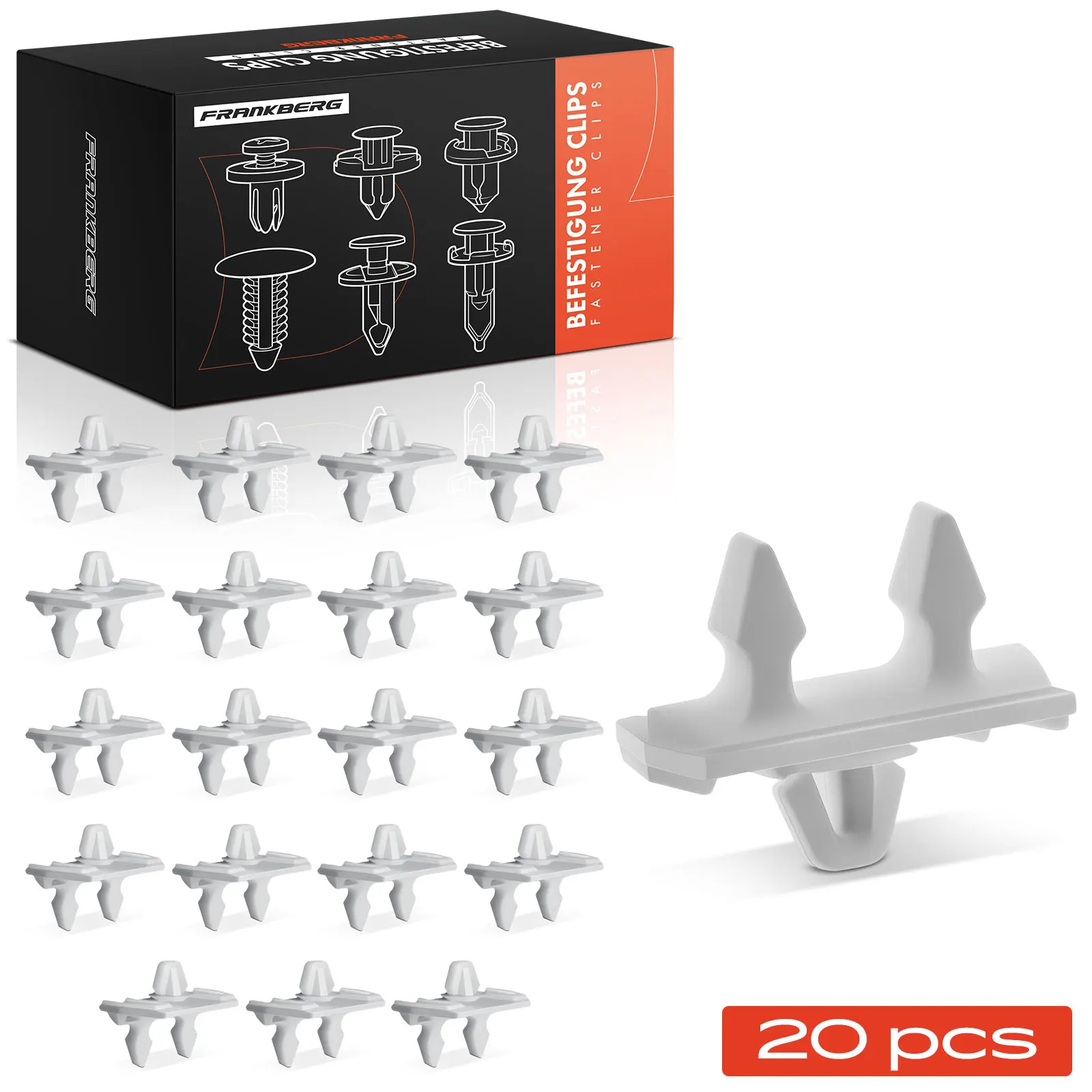 Frankberg 20x bevestigingsclips zijskirts voor Mercedes-Benz W124 A124 C124 S124 W201 0019884681 21466