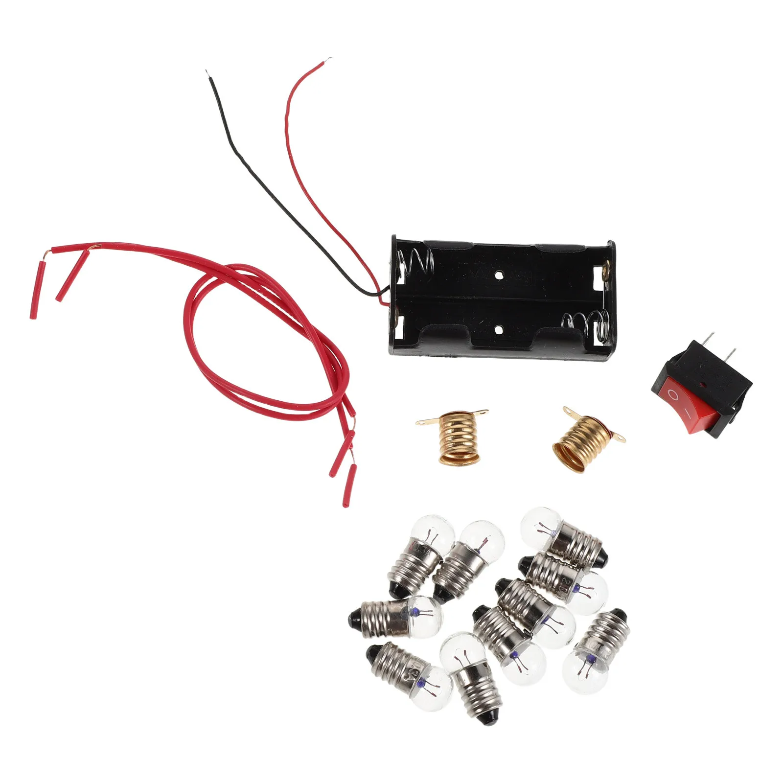 

4 set Kids Electric Circuit Kit 5V Mini Electricity Board With Bulb Holder Box Switch Science Experiment Kit For