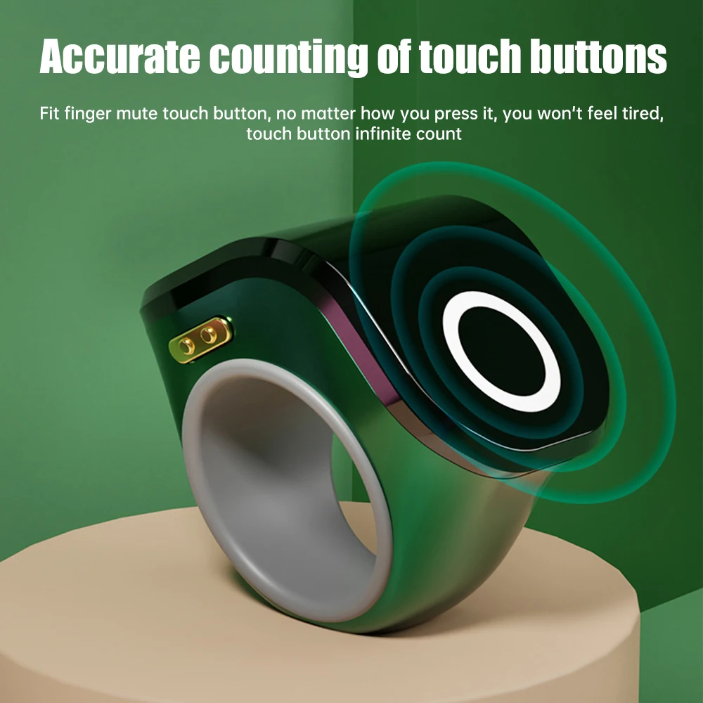 Digital Counter Portable Points Rechargeable Ring Ring Idea Tally Counter Smart Touch Waterproof Finger Counter for Muslims