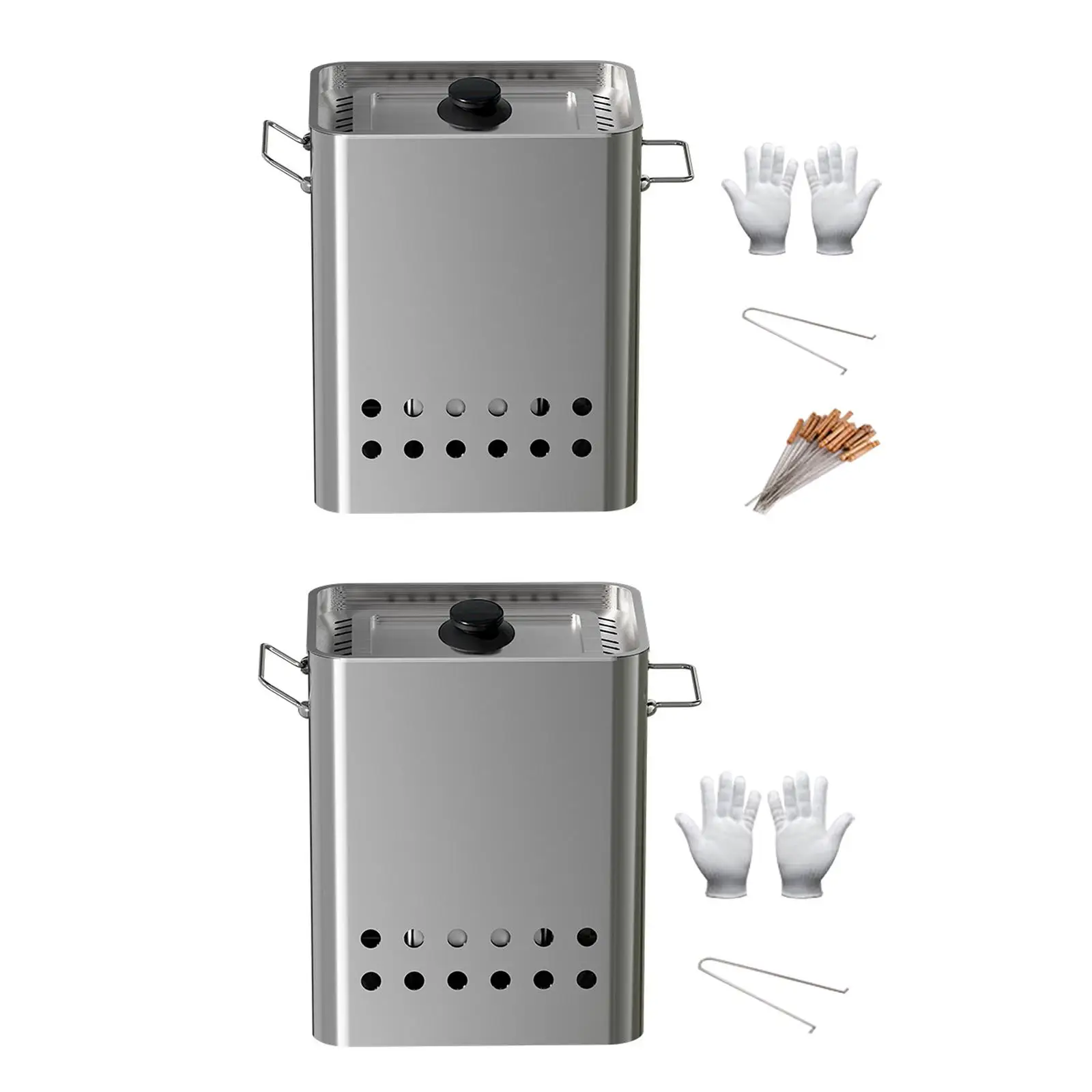 Barbecue Hanging Grill with Vents Grill Barrel Vertical Charcoal Grill for Backpacking Beach Camping Outdoor Activities Garden