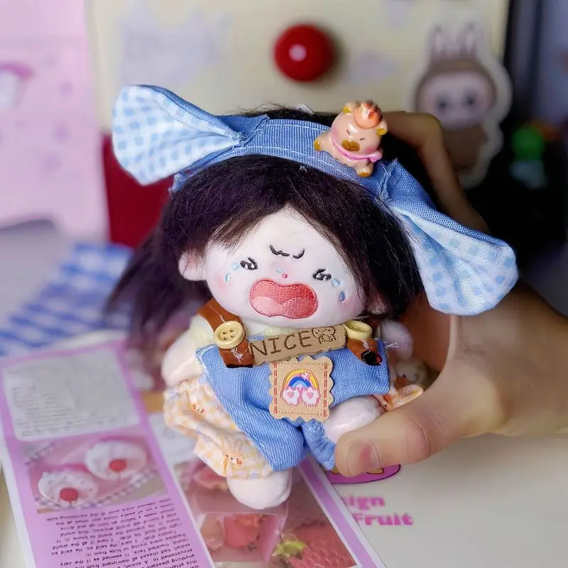 10cm baby clothes cotton doll clothes cute doll one-piece hat set two dolls doll dressing for Kawaii without attributes