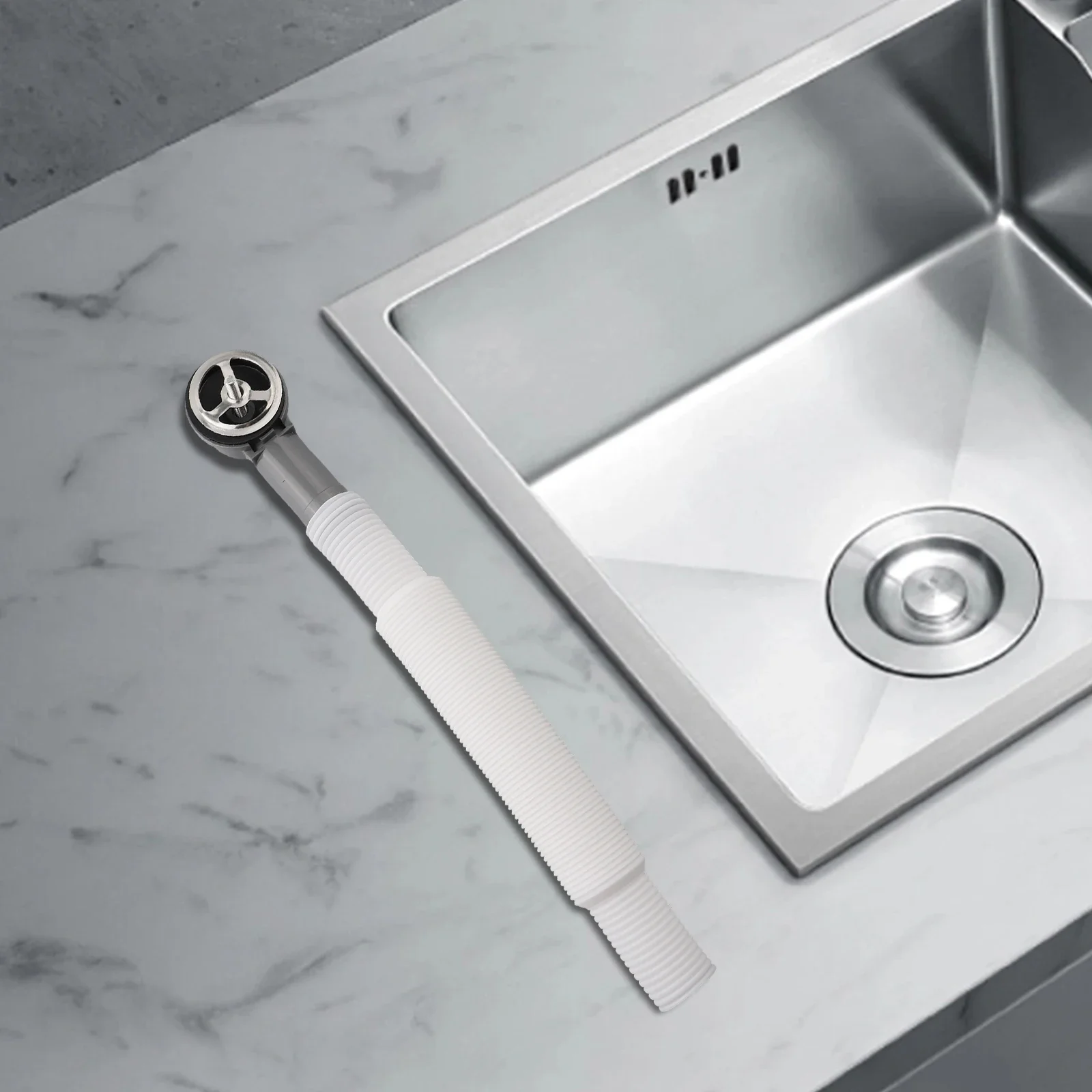 Sink Overflow Pipe Replacement For Round Washbasin Drainers Compatible With 41 X 41 Mm Overflow Opening For Kitchen And Bath Use