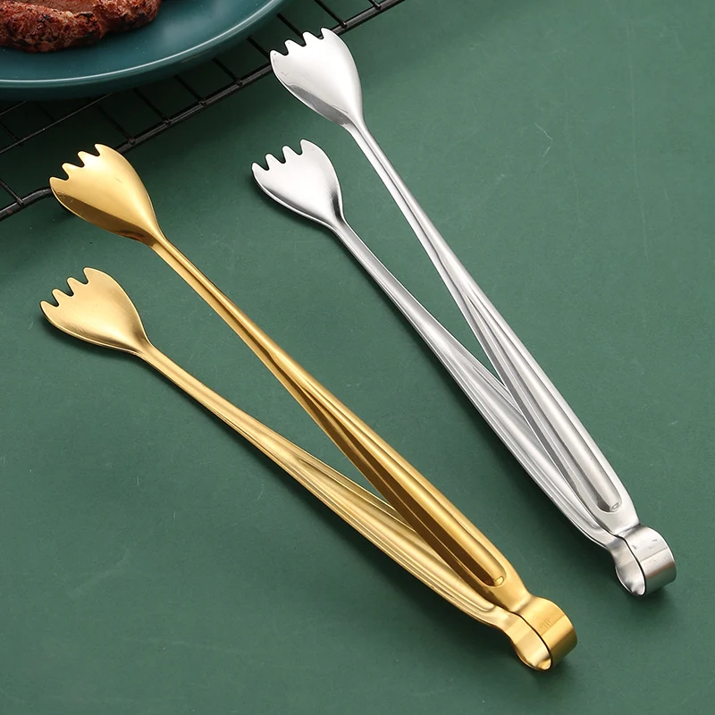 304 stainless steel food clip steak buffet restaurant kitchen dish barbecue thickened golden towel