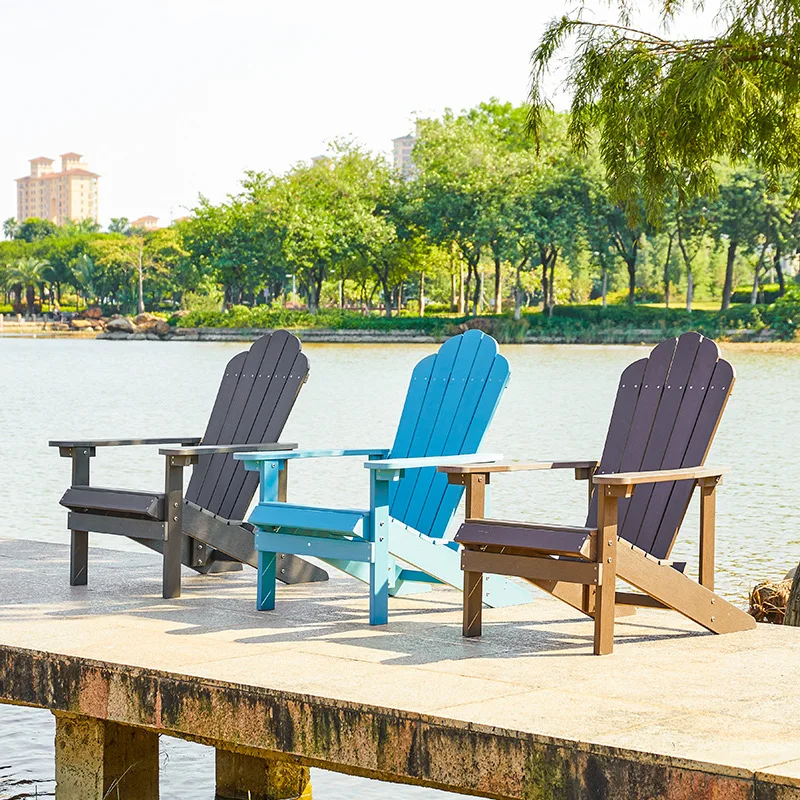 

Outdoor lounge chair seaside beach chair frog hotel folk balcony lounge villa garden colorful plastic wood seat
