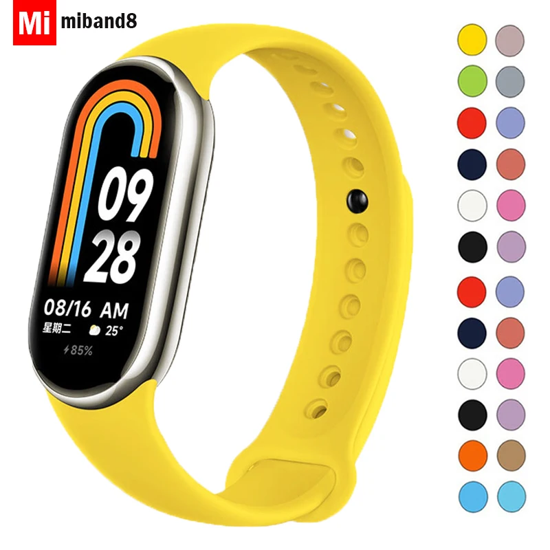 Sport Watchband for Xiaomi smart Band 8 NFC bracelet Silicone Replacement wristband Miband8 correa mi band 8 strap Accessories