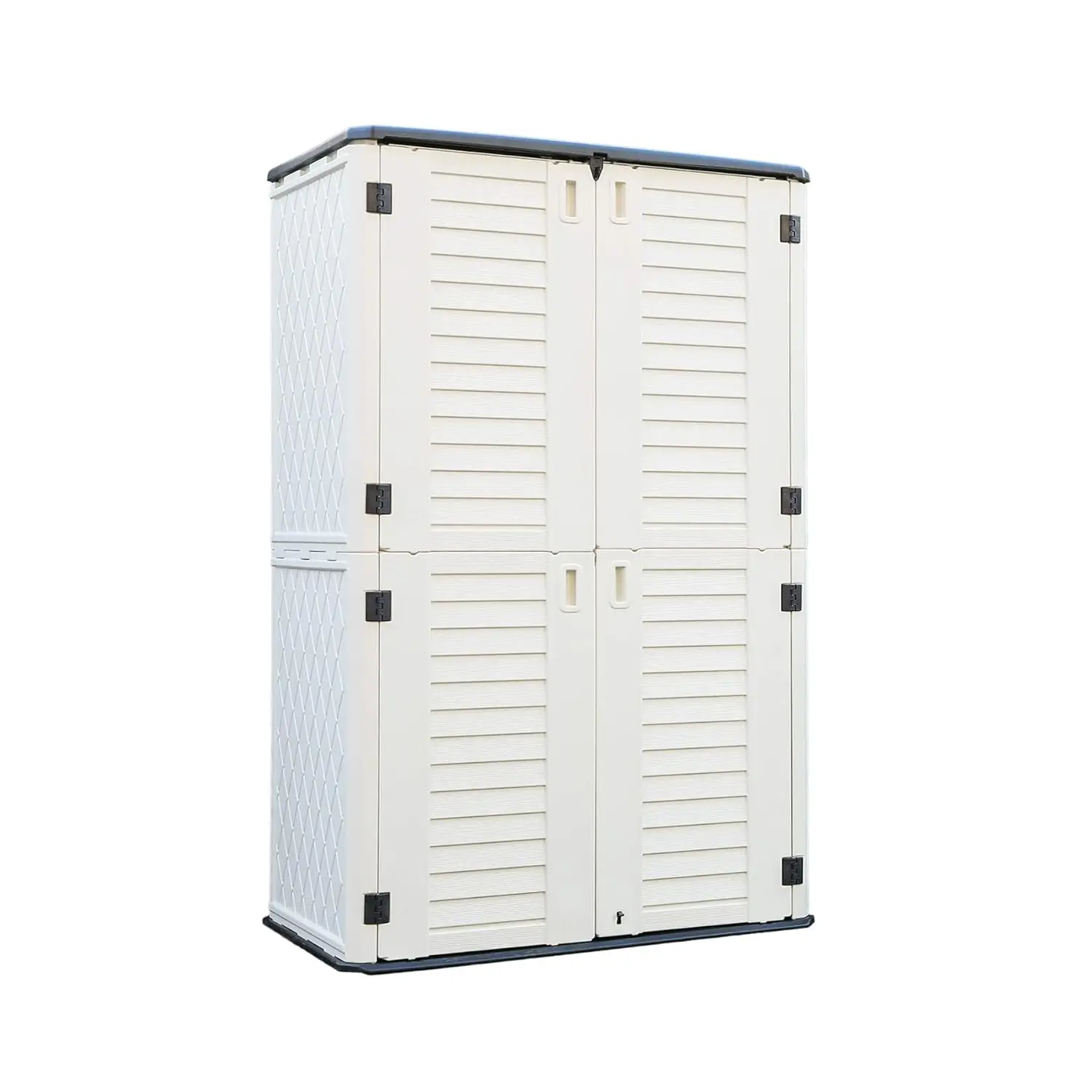 

Waterproof Outdoor Storage Cabinet Shed Double Layer with Floor for Patio Generator Tools 52 Cu.Ft, Customized
