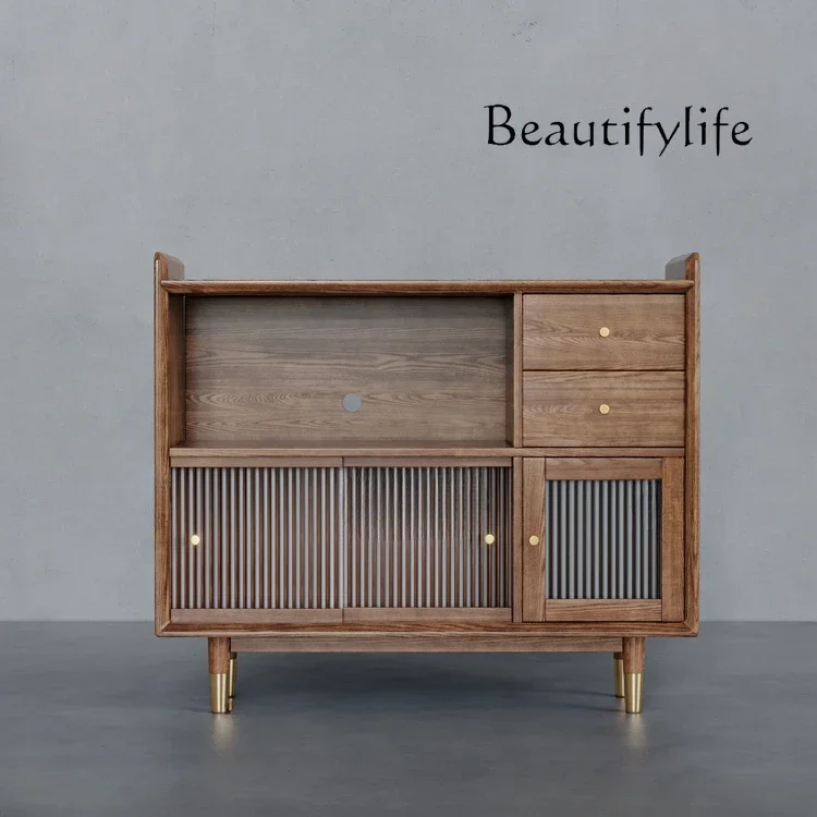 

Japanese-Style Antique Solid Wood Sideboard Household Minimalist Storage Cabinet