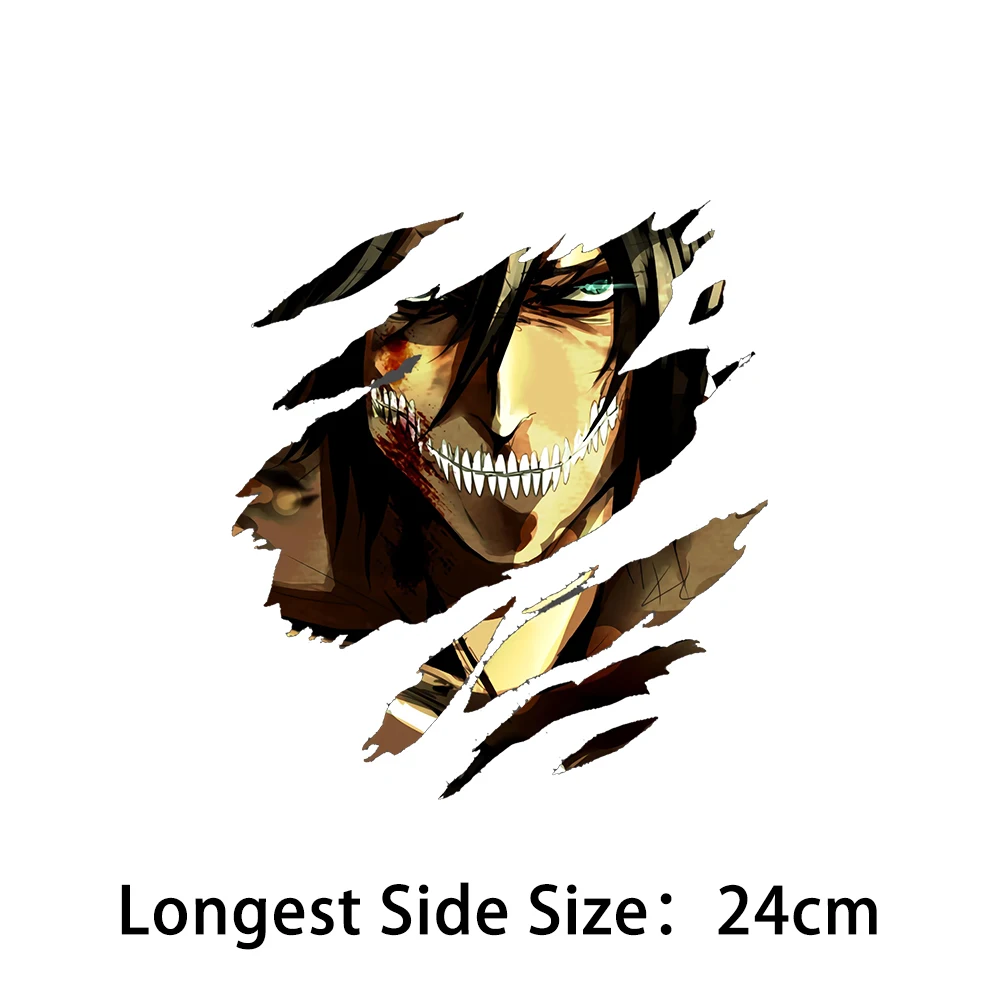 Attack on Titan pattern Iron-On Transfer Clothing Diy Iron-On Patches For Clothing Decals Washable t-Shirts Stickers Appliques