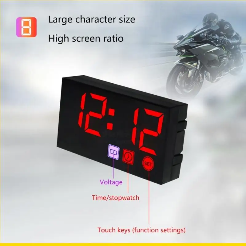 Motociclette motociclette elettroniche a LED elettronico Display digitale Voltmeter Termometer