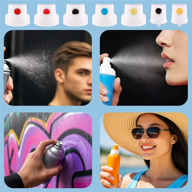 Universal For Wall-Art Spray-Paint Caps 60Pcs, Shake-Nozzle Bottle Spouts For Can-Fast Coloring Painting Projects Creation