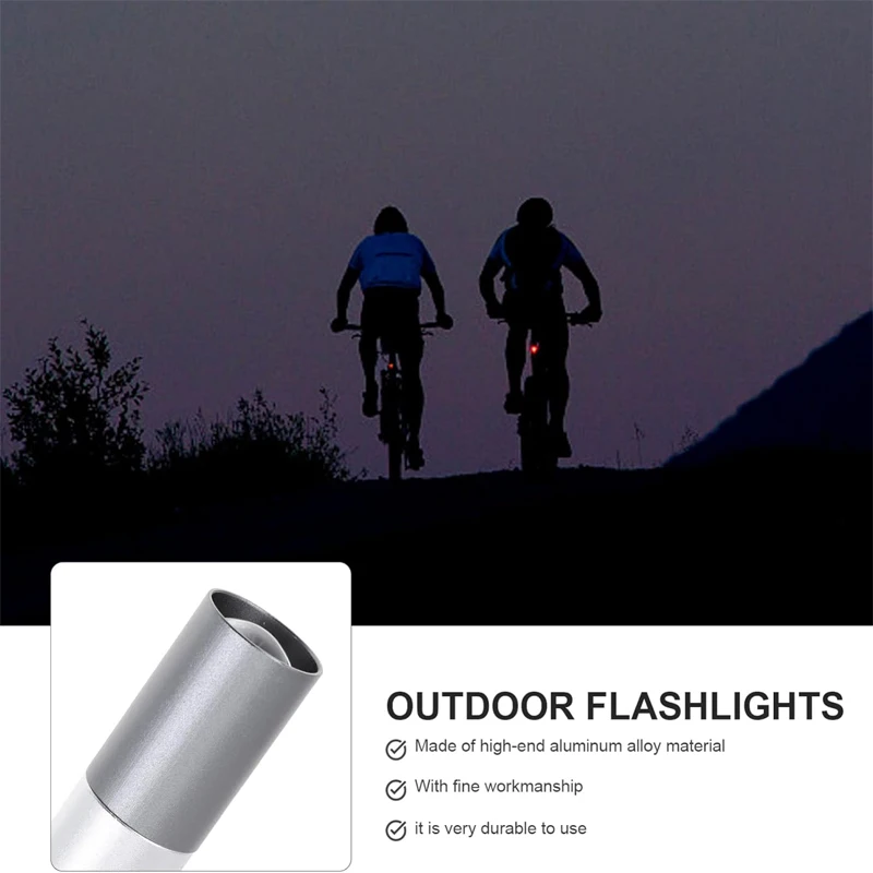 미니 충전식 LED 손전등, 3가지 조명 모드, 전술용 고광량 펜 라이트, 캠핑 하이킹용 포켓 램프