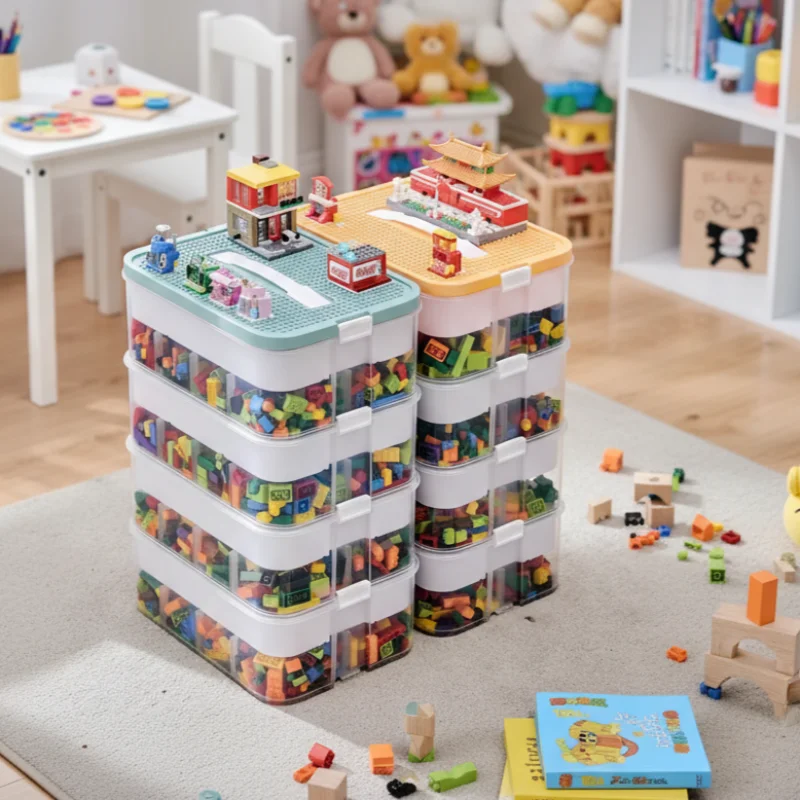 

Контейнер для хранения детских строительных блоков, регулируемый органайзер для мелочей, контейнер для сортировки, маленький контейнер для хранения, органайзер для украшений
