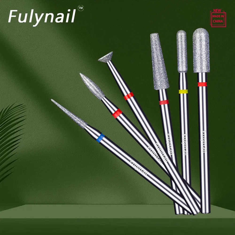 1個 高品質 ダイヤモンドネイルドリルビット 電動フライス カッター マニキュア用 バリ キューティクル 角質除去 マニキュアドリルツール