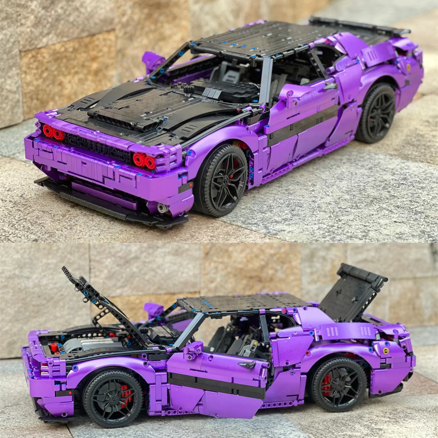 MOC 152910 Demon Hellcat 93560 GT Super Sport Car 3300pcs 1:8 Model High-tech Technology Building Blocks Bricks Toys Dodgege