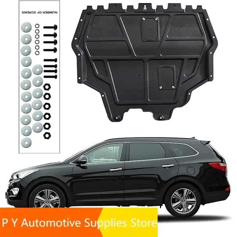 محرك السيارة سبلاش درع الحرس الطين الحاجز غطاء الطين حامي الأسود اكسسوارات درع غطاء لشركة هيونداي جراند سانتا في #1