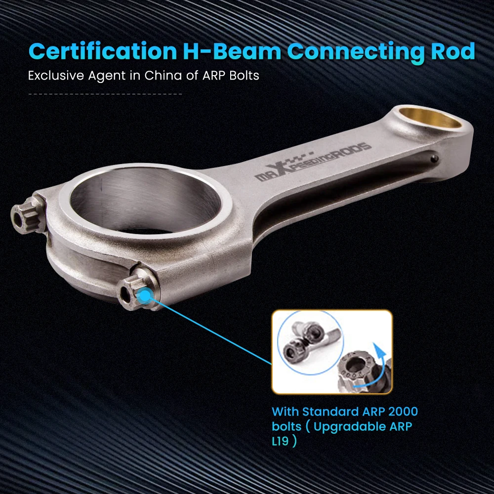 MaXpeedingrods NEW SAE 4340 Forged H-Beam Connecting Rods+Bolts For Honda Acura 2.3L F23A1-A7 141mm