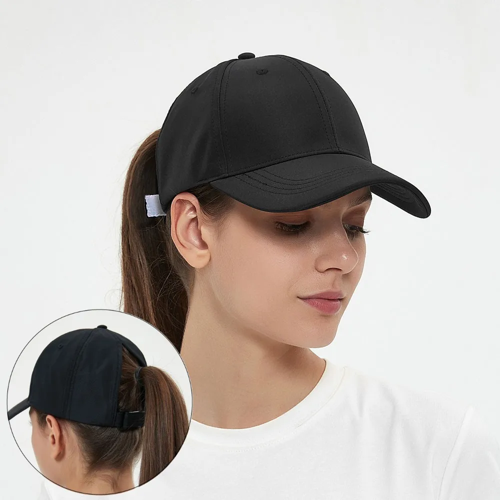 

High Ponytail Baseball Cap For Women Fashion Snapback Cap Summer Uv Protection Sun Hats With Ponytail Hole Outdoor Sports Cap