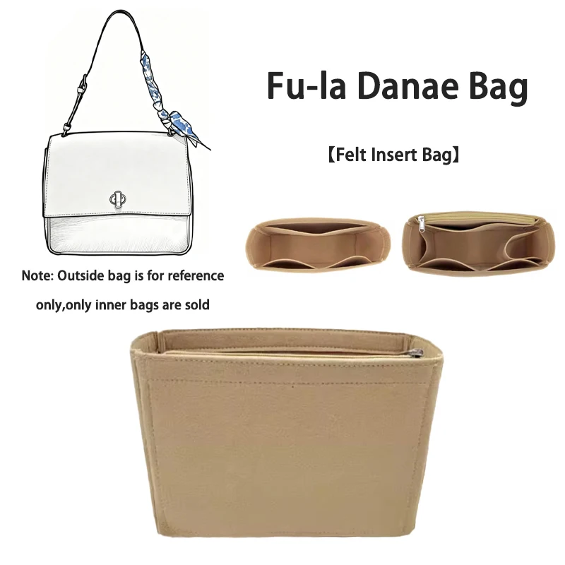 EverToner Multi-Pocket Liner Felt Purse Insert Handbag Makeup Inner Organizer For Fu-la Danae Bag Accessories