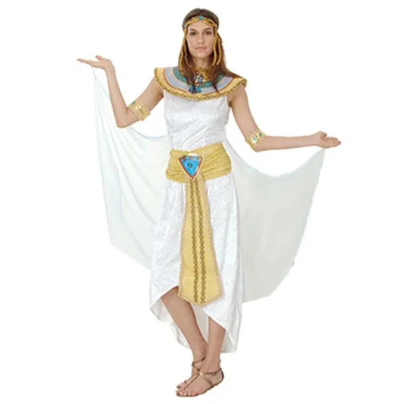 Costume de Pharaon Aleopatra d'Egypte pour Adulte et Enfant, Tenue de Barrage pour ixd'Halloween et Nouvel An en Famille, pour Femme, Homme, Garçon, Fille, OA1