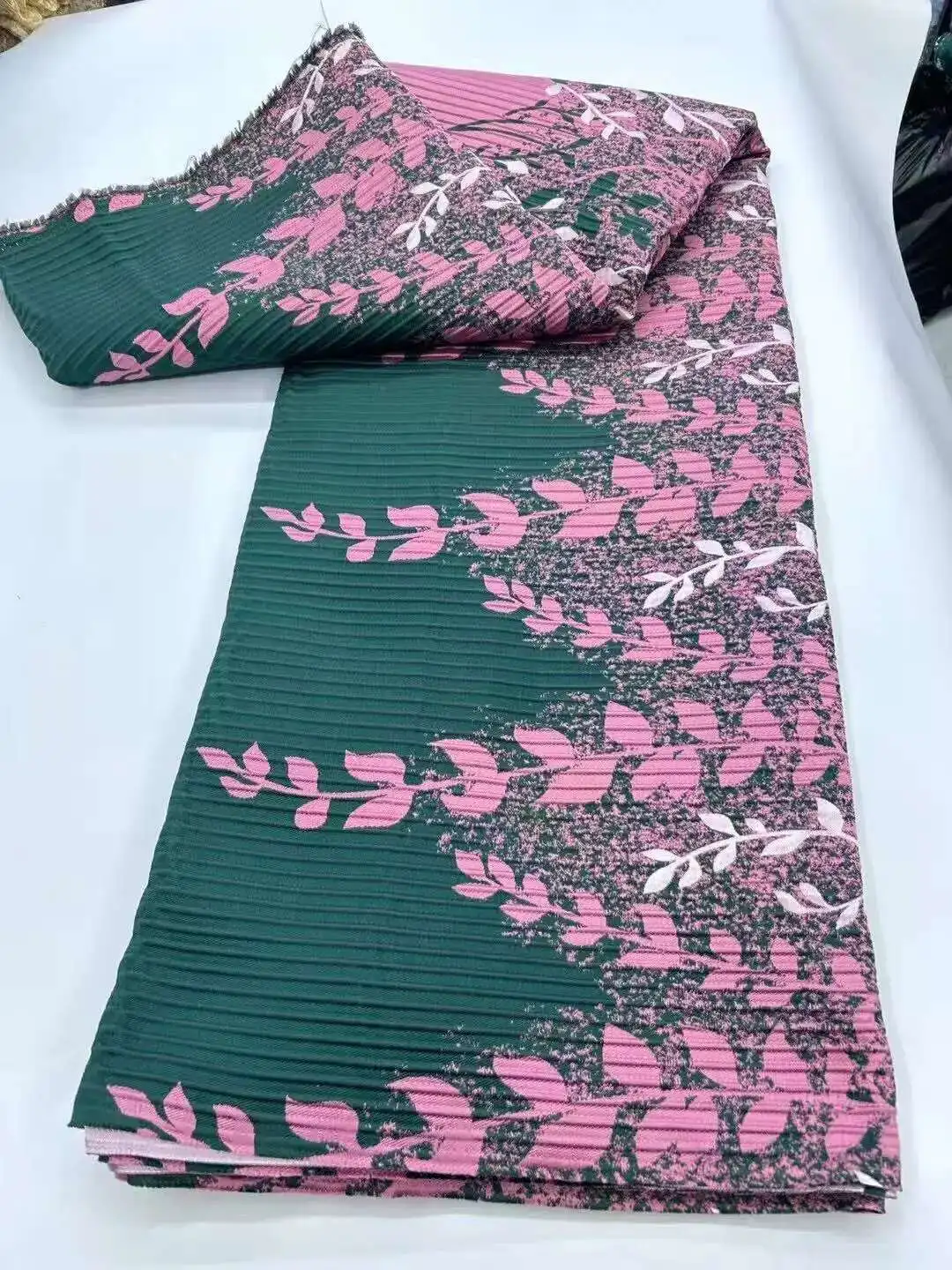 

2025 Nigerian Damask Brocard Tiss Gradient Lace New African Brocade Fabric Jacquard Organza Lace French Net Material
