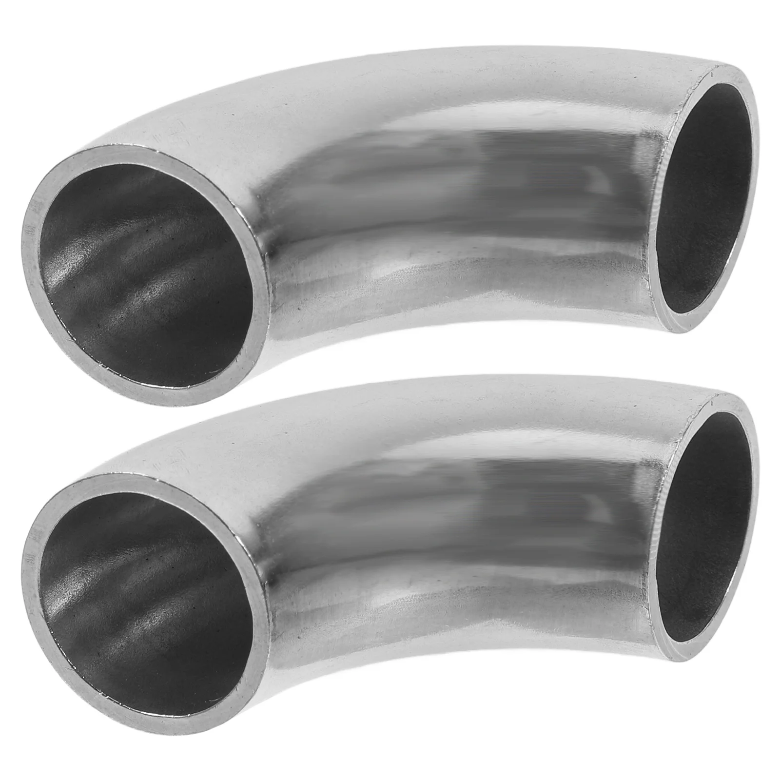 

2pcs Stainless Steel Elbow Pipe Fittings 90 Degree Bend Connector Handrail Exhaust Muffler Car Modification Easy Installation