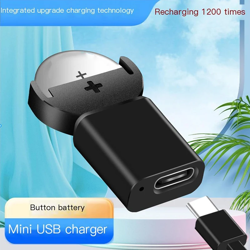 NEW Button Battery Charger Door Open Reminder Charger Mini Button Battery TYPE-C Joint Mini Smart USB Charger