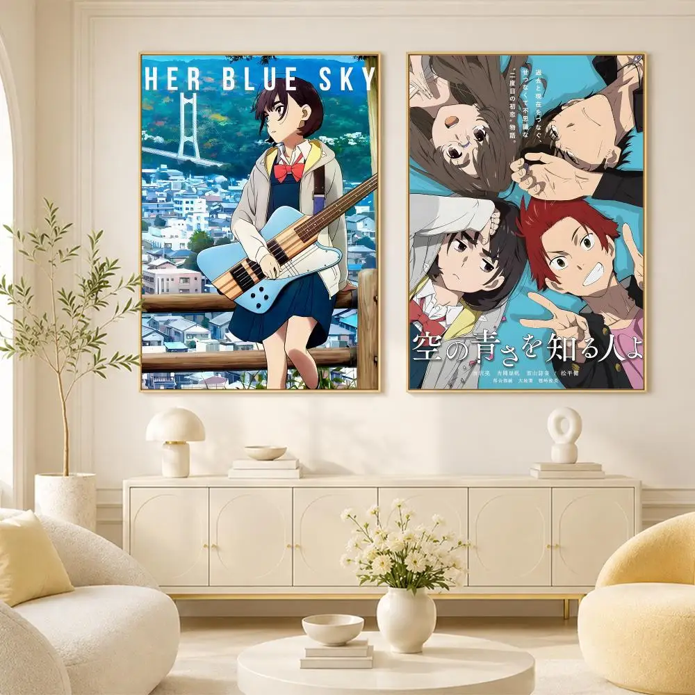 Her Blue Sky Anime Poster Room Home Decoration Interior Wall Art Printing Garage Posters Gift