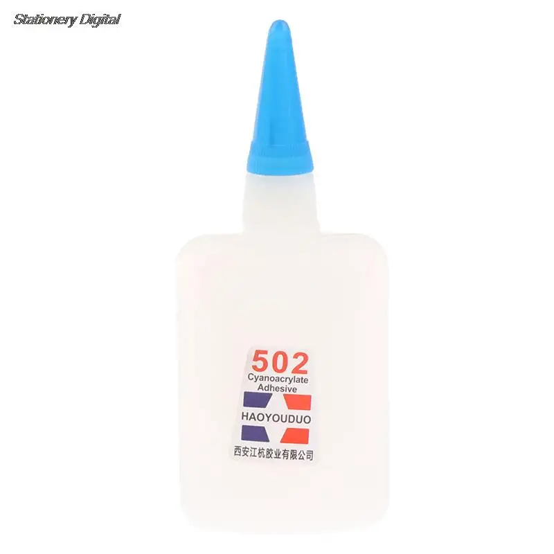 New 50g 502 Super Glue Instant Quick Dry Cyanoacrylate Strong Adhesive Quick Bond Leather Rubber Metal Office Supplies Fast Glue