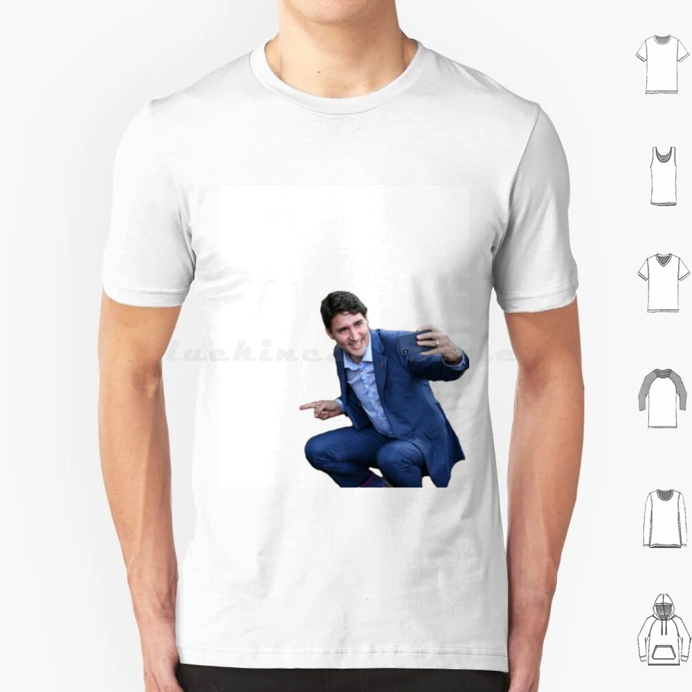 Trudeau Selfie T Shirt Big Size 100% Cotton Must Go Anti Meme Clown