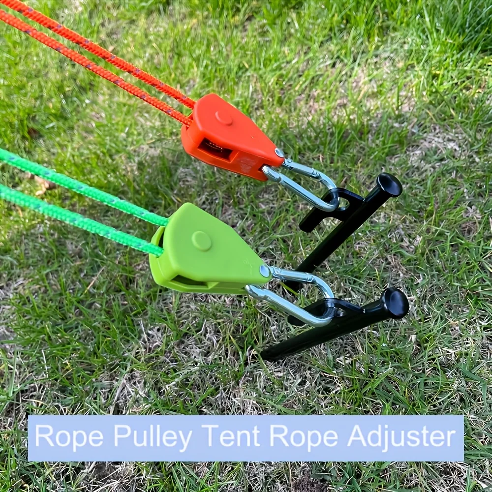 1pc Camping Tent Tie Rope, Sunshade Rope, Suspension Rope Hook, Tightening Rope Device