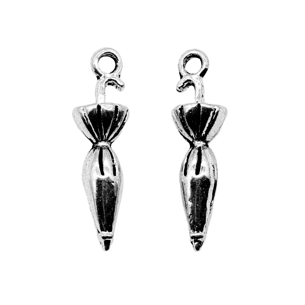 

50pcs/lot Jewelry Accessory Retro Alloy Umbrella Shaped DIY Charms Pendants