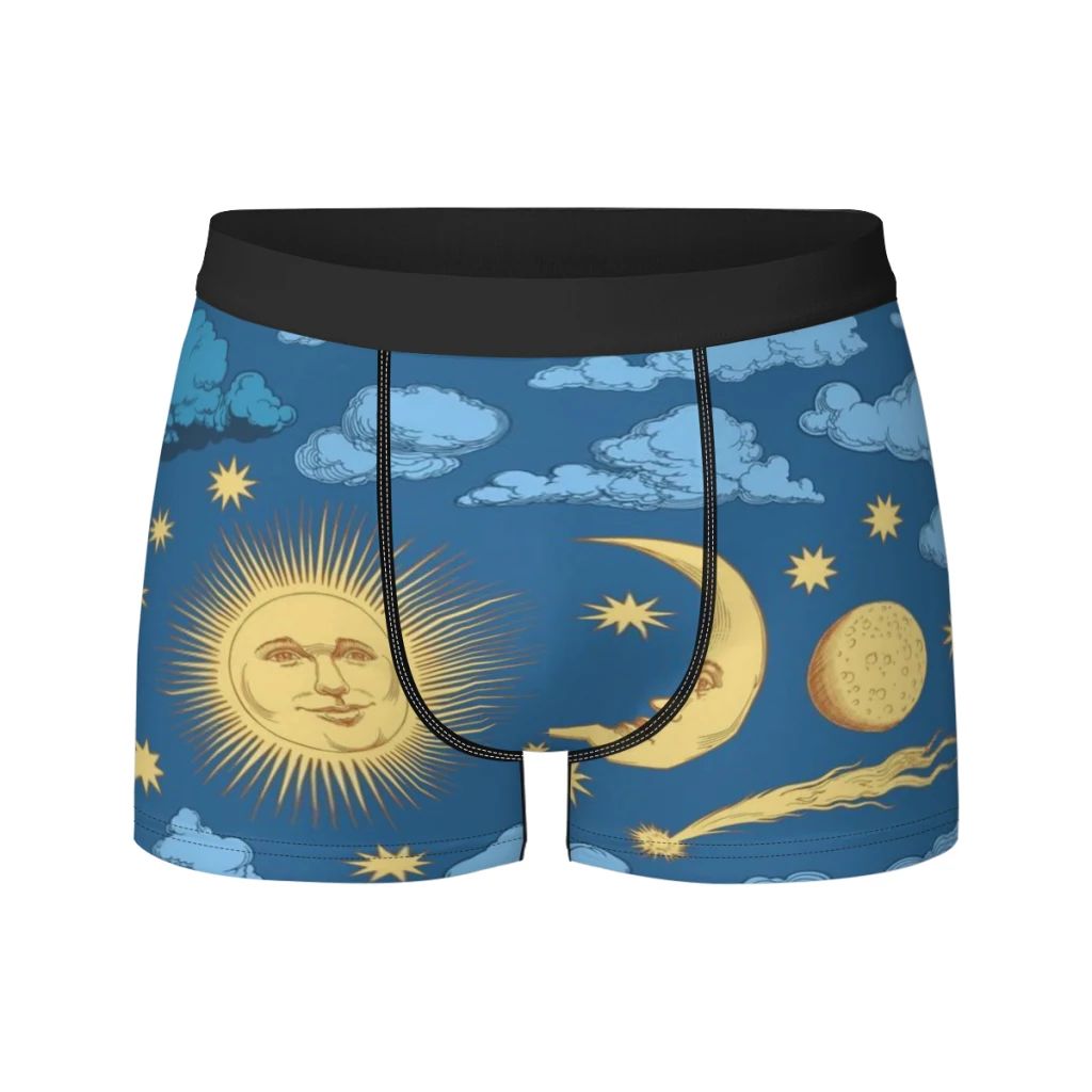 

Sun Moon Star Boxer Men's Panties Underpants Male Breathable Man Boxershorts Underwear For Men