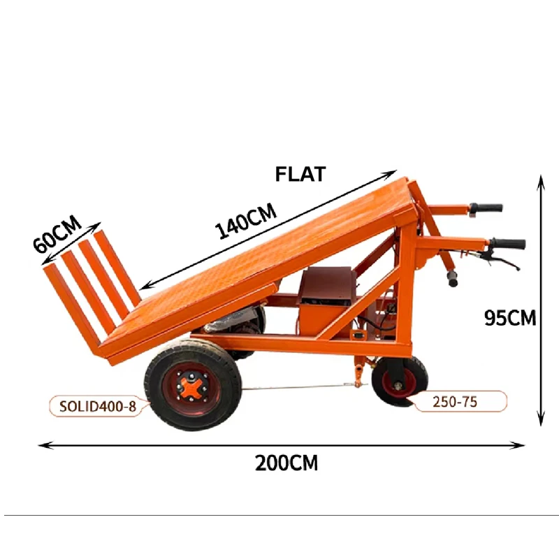 Flatbed Car Construction Site Push Ash Cart  Transport Construction Site  Trolley