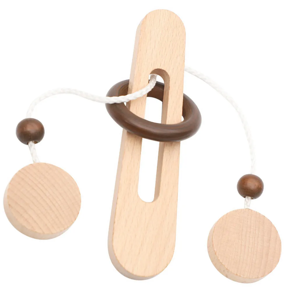 

Wooden Unlocking Educational Mental Buckle Children Brain Teaser Puzzle Traditional Intellectual Plaything