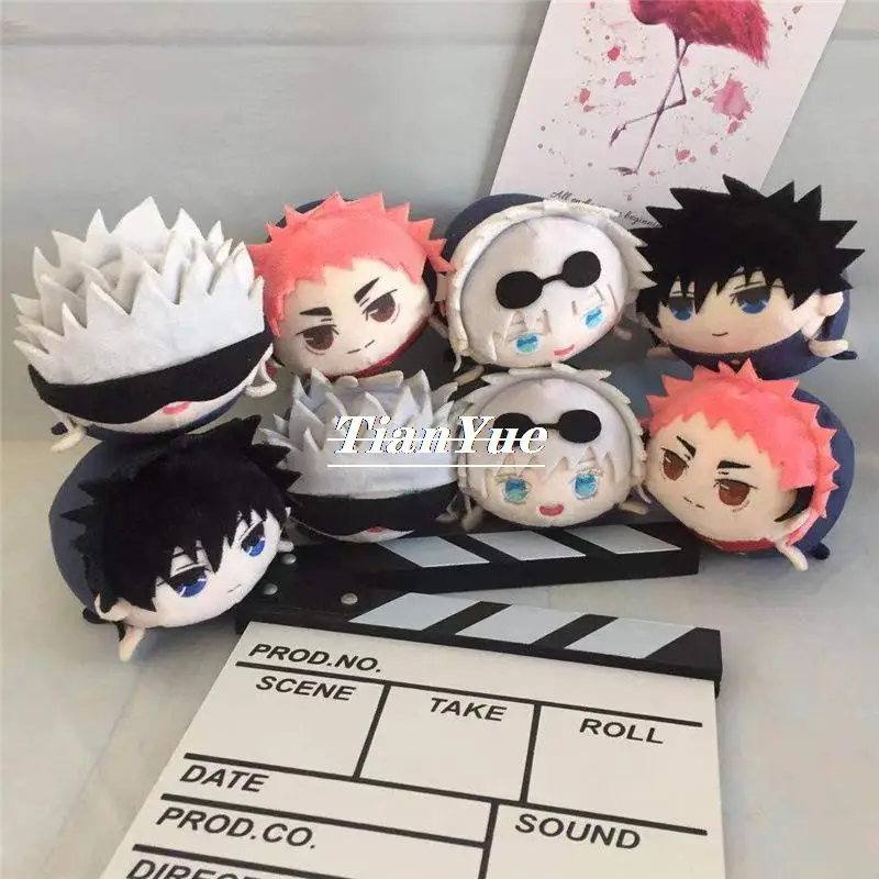 Śliczne Satoru Gojo Itadori Yuji Fushiguro Megumi 3D leżące miękkie nadziewane świąteczne zabawki prezentowe brelok wisiorek 10cm