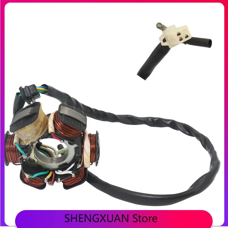 

Ignition Coil Stator Magneto 6 Pole for GY6 49cc 50cc 110cc 125cc 150cc 139QMB 147QMD 152QMI 157QMJ Scooter Moped ATV Go Kart