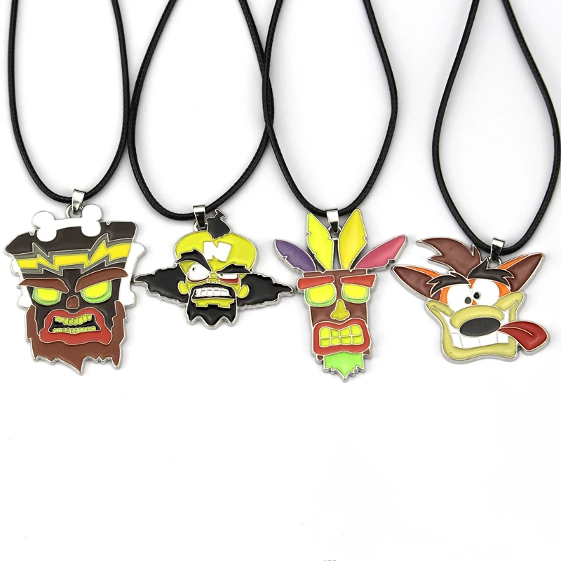 Anime Crash Bandicoot Game Keyring Key Chains Cartoon Animal Metal Keychain Car Bag Key Ring Holder Jewelry