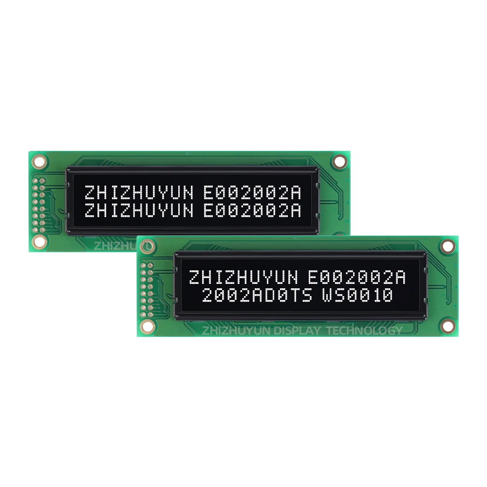 LCD2002 Character Display Module Black Background With Red Letters OLED2002 Liquid Crystal Low-Temperature 16PIN Parallel Port