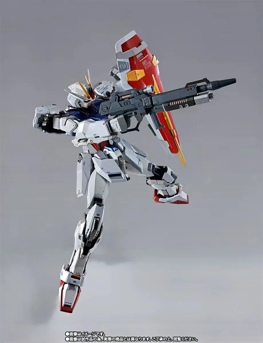 Bandai Gundam Model Kit Anime Figure Robot Spirits Metal Build Strike Gundam modello genuino Action Toy Figure Toys For Children