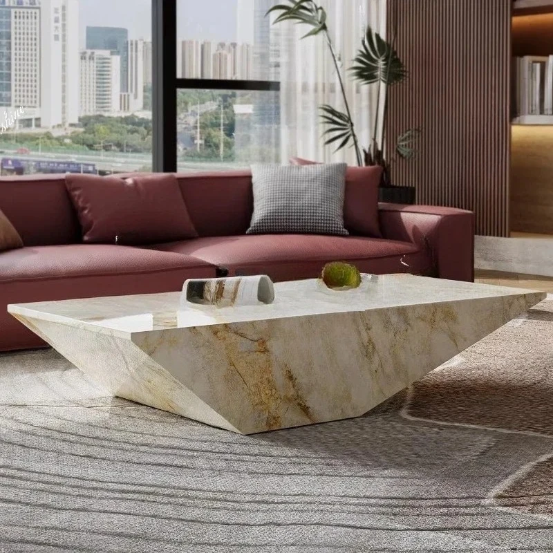 AA minimalist high-end sense wabi sand wind luxury stone creative villa high-end coffee table