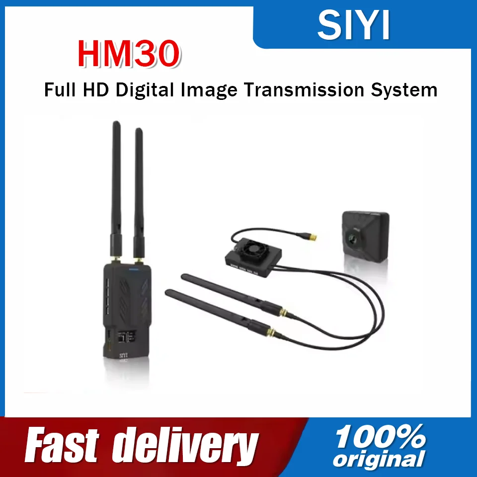 SIYI HM30 Long Range Full HD Digital Image Transmission FPV System 1080p 60fps 150ms SBUS PWM Mavlink Telemetry OSD 30KM CE FCC