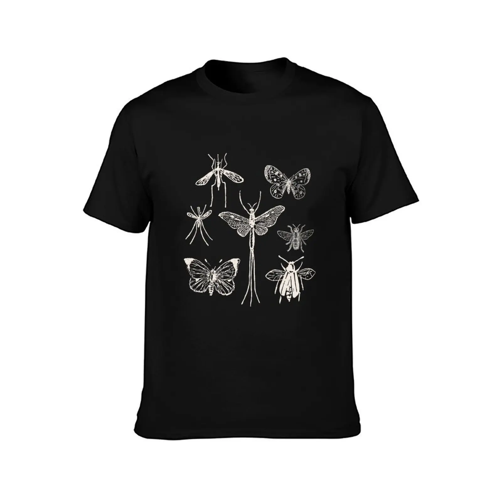 Moths & Butterflies & Insects & Dragonfly T-Shirt Summer Casual Cotton Tee Oversized Streetwear Tops Vintage Graphic Print