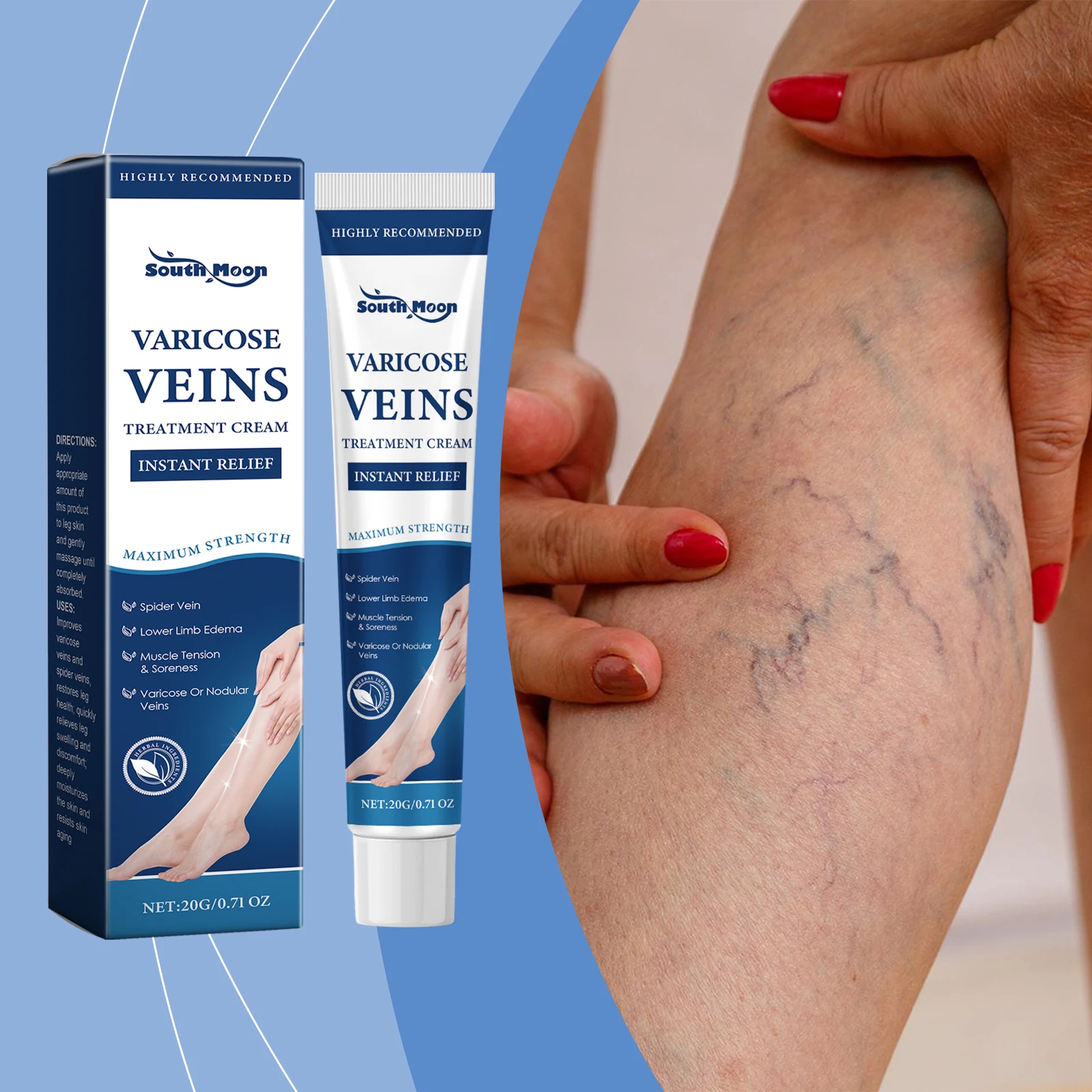 

Varicose Veins Repair Ointment Relieve Vasculitis Phlebitis Eliminate Spider Legs Vein Reduce Swelling Angiitis Removal Ointment