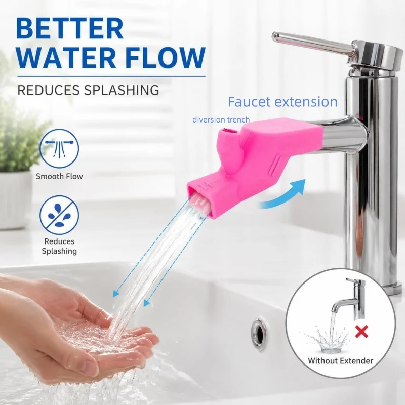 4/8pcs Faucet extender kitchen bathroom sink faucet nozzle splash-proof water deflector connector hand washer faucet fittings.