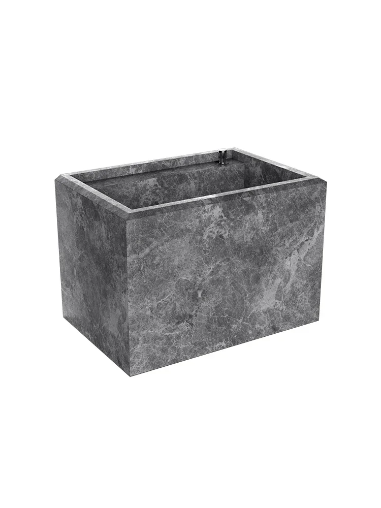 

Marble mop pool original stone light luxury balcony pier mop pool sink outdoor convenient