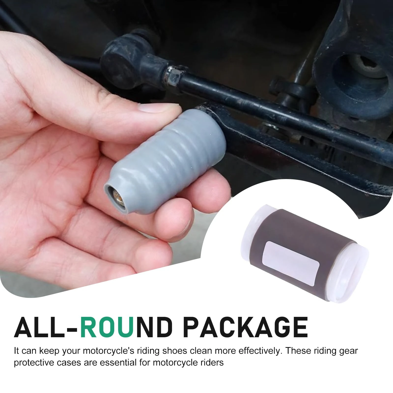 Picture 7: 2PCS Motorcycle Shifter Shoe Protector, Silicone Shrinkable Quick Install Gear Shift Cover, Universal Boots Protector Pad