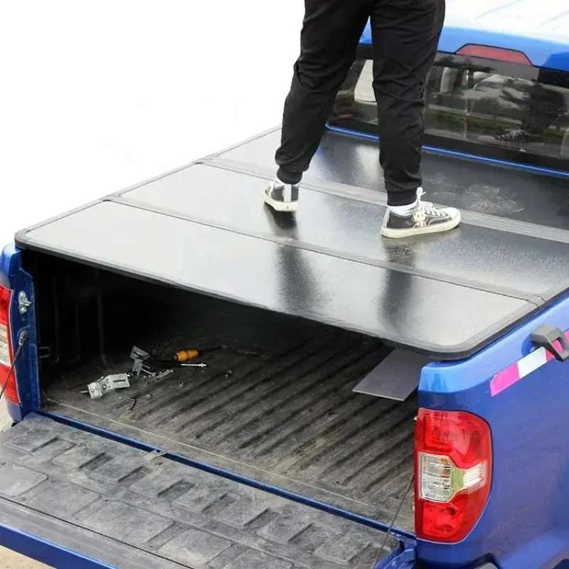 

High Quality Hard Tri-Folding Aluminum Tonneau Bed Cover L0 For BT- Seri Pickups Auto Parts