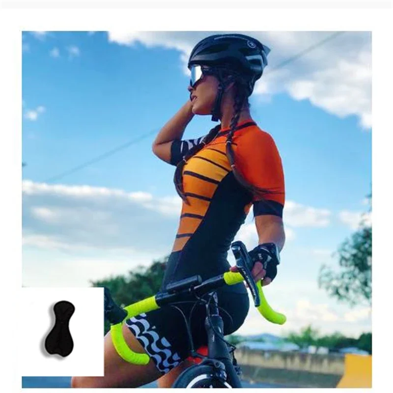 

2024 New Custom printing woman's cycling jersey, Triathlon Bike Wear Short Sleeve Women's cycling jerseys Triathlon Jumpsuit