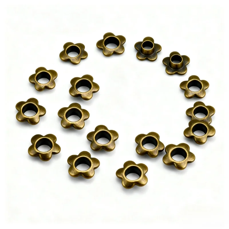 

113Pcs Bronze Hollow Eyelets, for Cargo Pants Side Decor, Lightweight & Anti-Corrosive